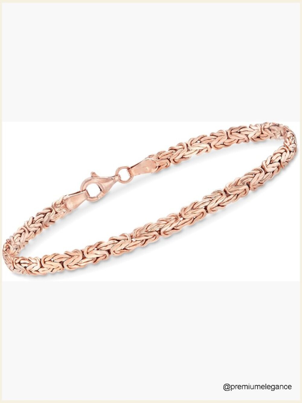 Sterling Silver Flat Byzantine Link Bracelet 7in